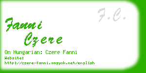 fanni czere business card